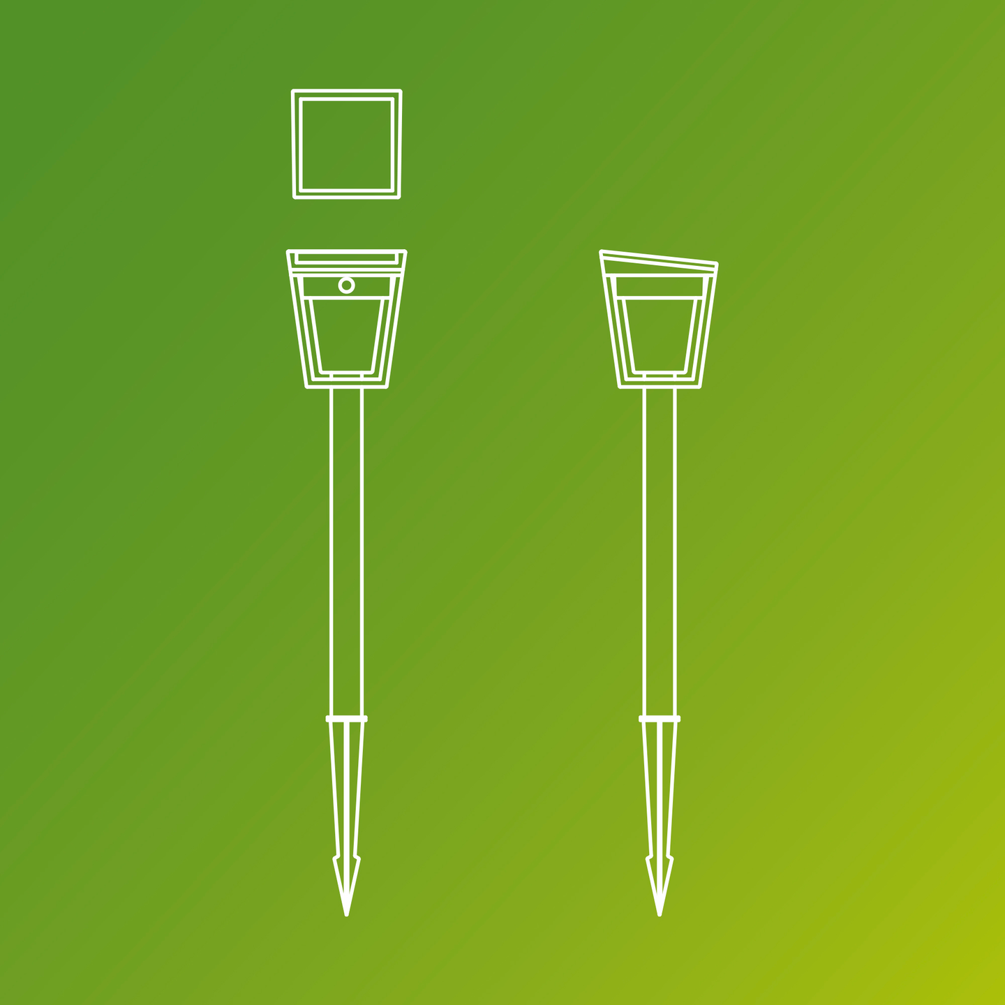 Aurinkokennovalaisin Philips Nissa UE 123x122x490+203mm 1,8W 3000K 250lm musta