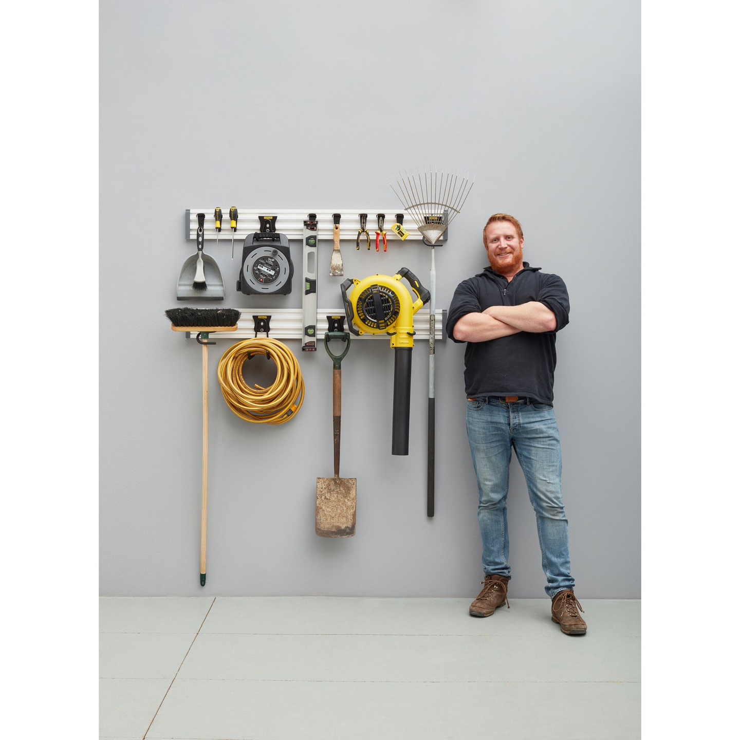 Säilytysjärjestelmä työkaluille Stanley Trackwall 20-osainen