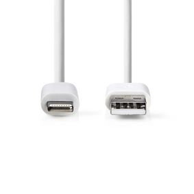 USB-kaapeli Nedis USB 2.0 Apple Lightning 8-Pin USB-A uros 480Mbps 2m
