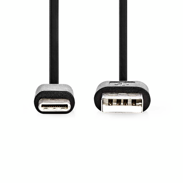 USB-kaapeli Nedis USB 2.0 USB-C™  uros USB-A uros 15W 480Mbps niklattu 2m