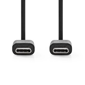 USB-kaapeli Nedis USB 2.0 USB-C™ uros USB-C™ uros 60W 480Mbps niklattu 1 m