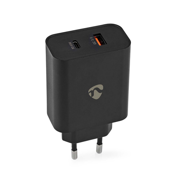 Seinälaturi Nedis 65W pikalataus-toiminto 2.0/2.25 A/3.25A USB-A/USB-C™