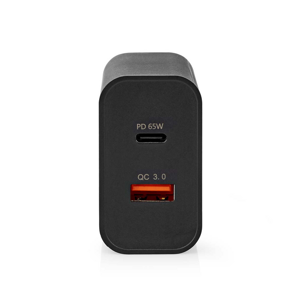 Seinälaturi Nedis 65W pikalataus-toiminto 2.0/2.25 A/3.25A USB-A/USB-C™