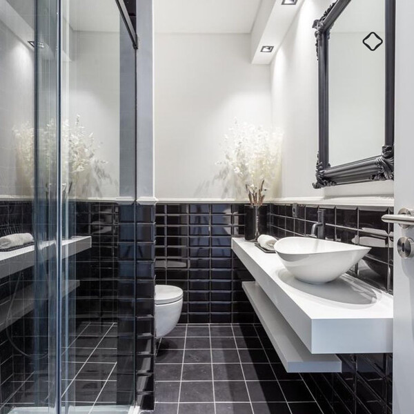 Seinälaatta Cello Primus 10x20 musta kiiltävä fasetti 1m²