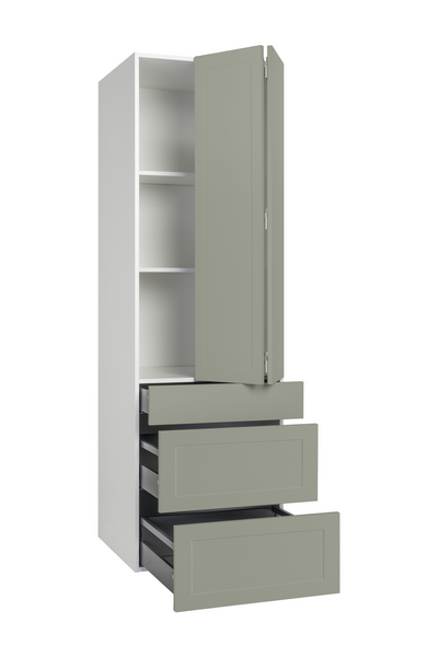 Aamiaiskaappi Cello Keittiö 192cm 3 laatikolla oikea