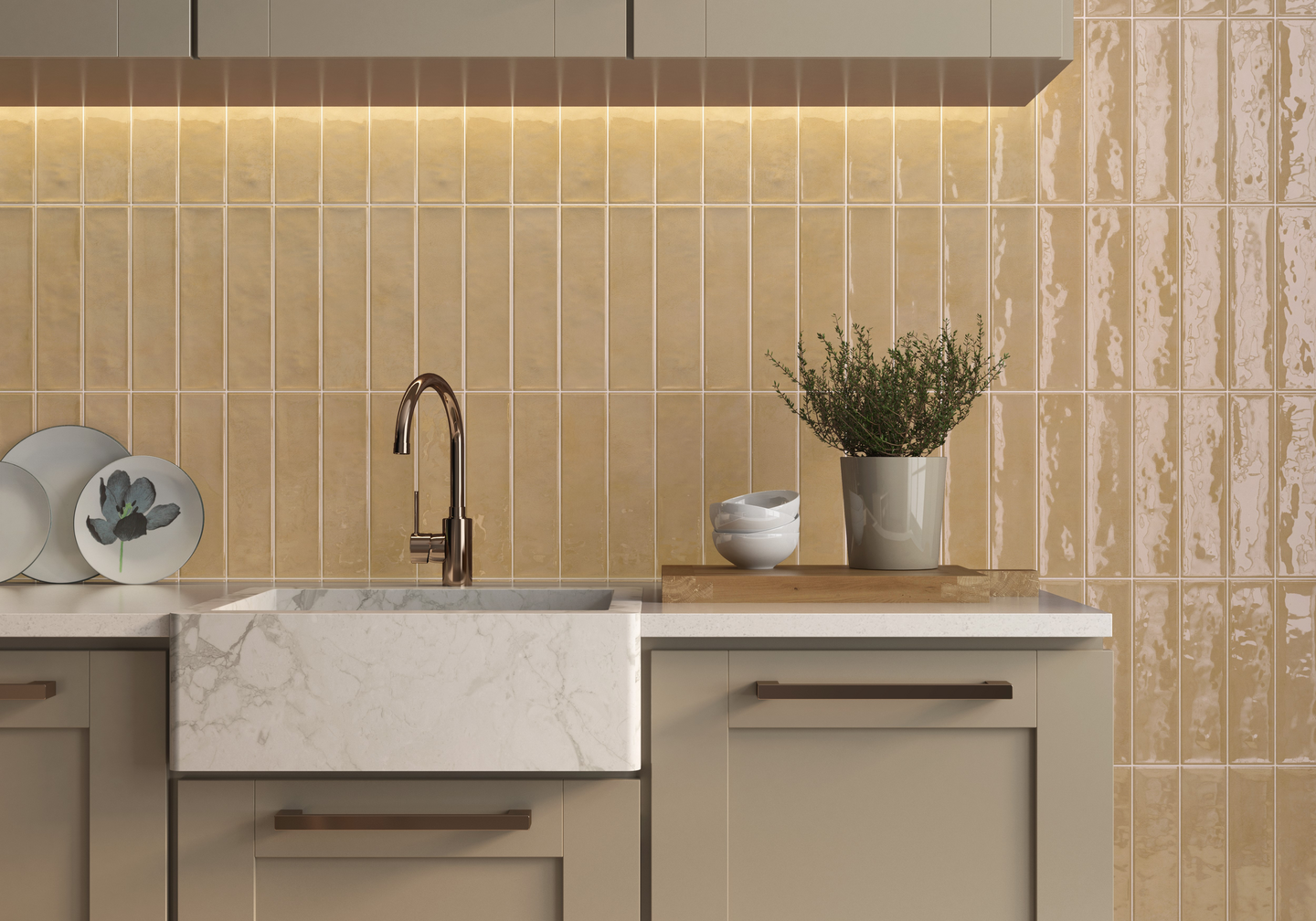 KAKEL CELLO ELEGANZA, 7,5X30 GLÄNS SIENA