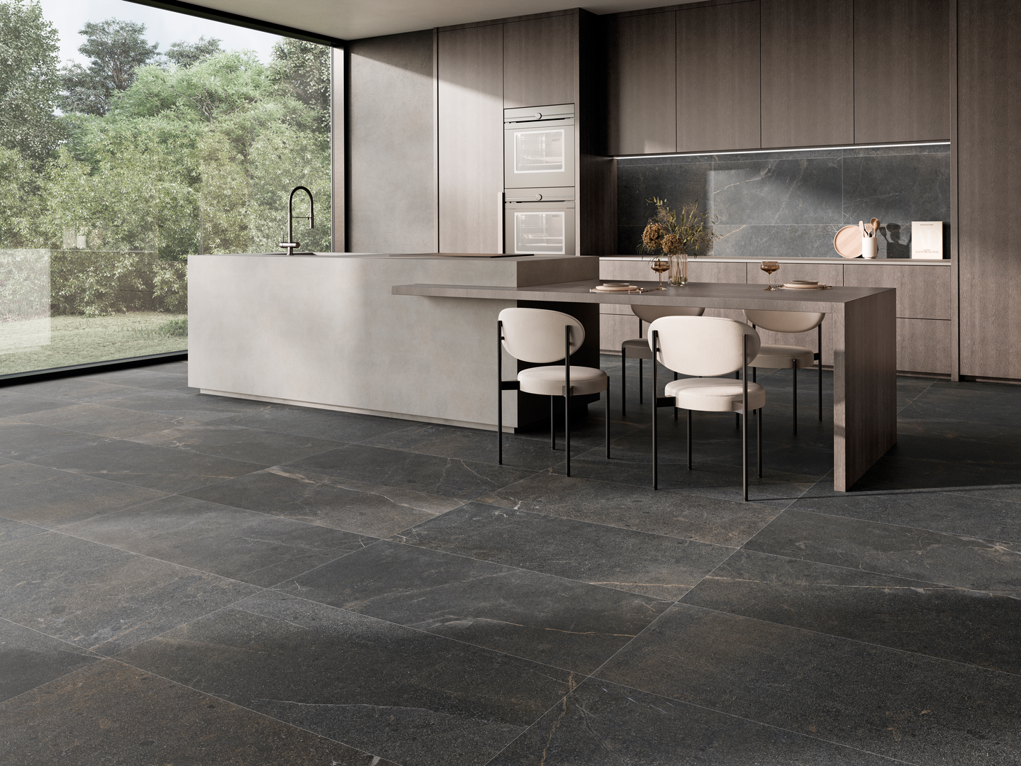 Lattialaatta Cello Iblei 60x120 musta RT 1,44m²