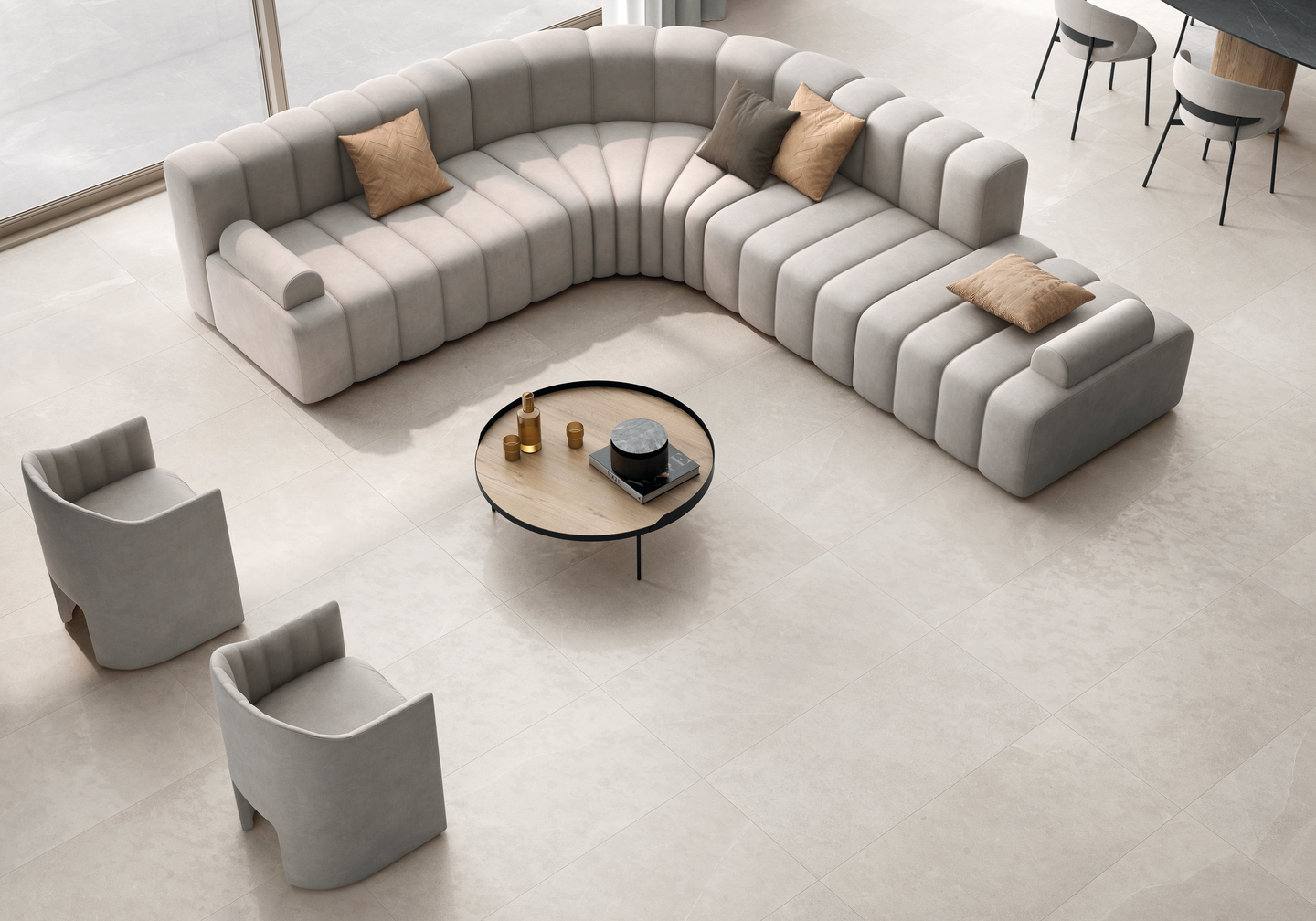 Lattialaatta Cello Iblei 60x120 hiekka RT 1,44m²