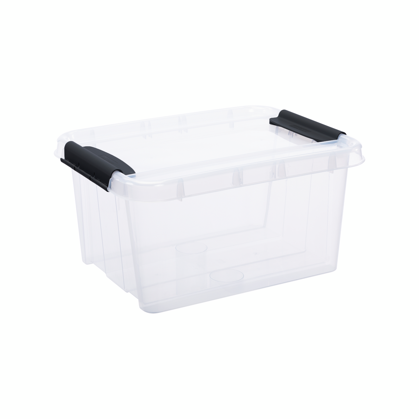 Säilytyslaatikko ProBox 32L läpinäkyvä mustat klipsit