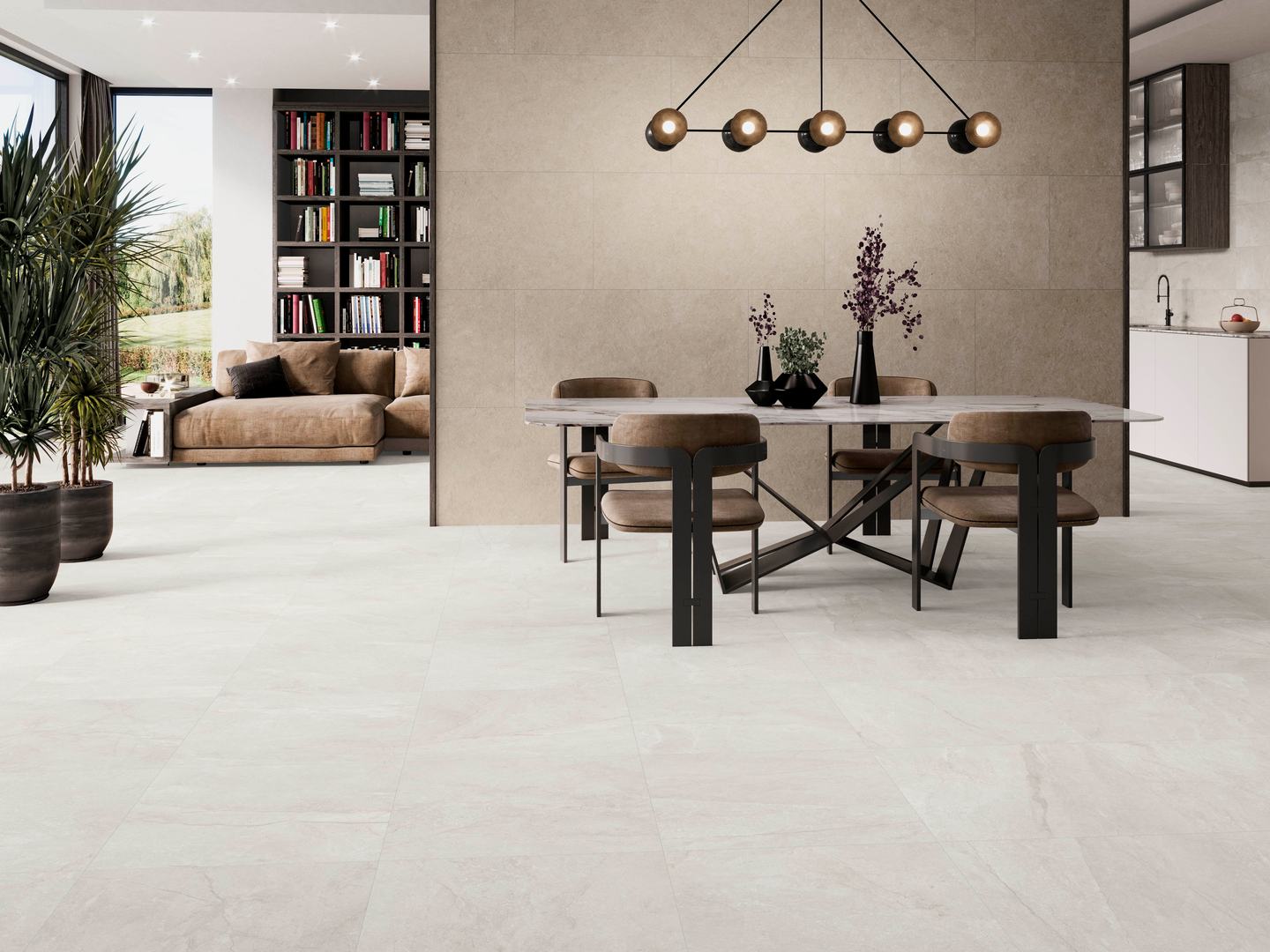 Lattialaatta Cello Cr.Wells 60x60 matta luonnonvalkoinen RT 1,44m²