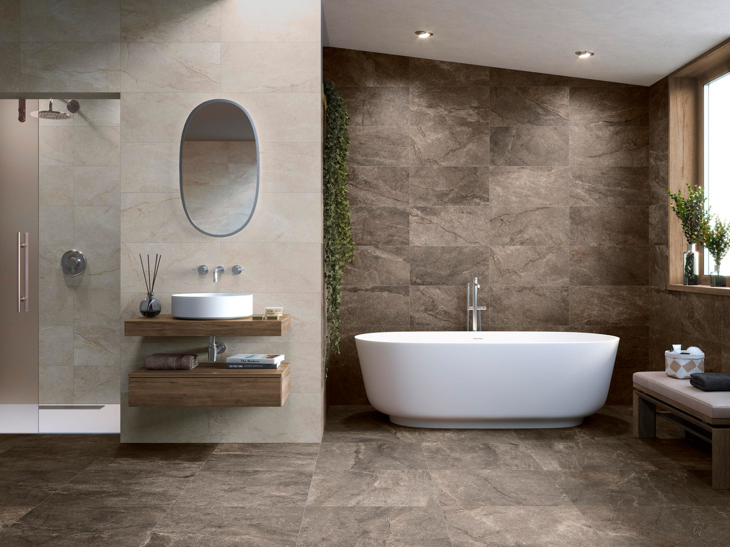 Lattialaatta Cello Cr.Wells 60x60 matta mokka RT 1,44m²