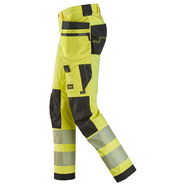 Housut Snickers Hi-Vis 6232-6604 4-way stretch keltainen-musta