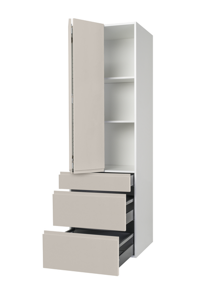 Aamiaiskaappi Cello Keittiö 192cm 3 laatikolla vasen