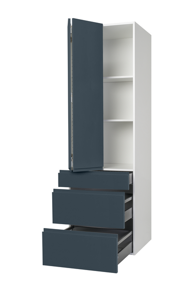 Aamiaiskaappi Cello Keittiö 192cm 3 laatikolla vasen