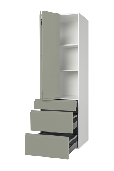 Aamiaiskaappi Cello Keittiö 192cm 3 laatikolla vasen