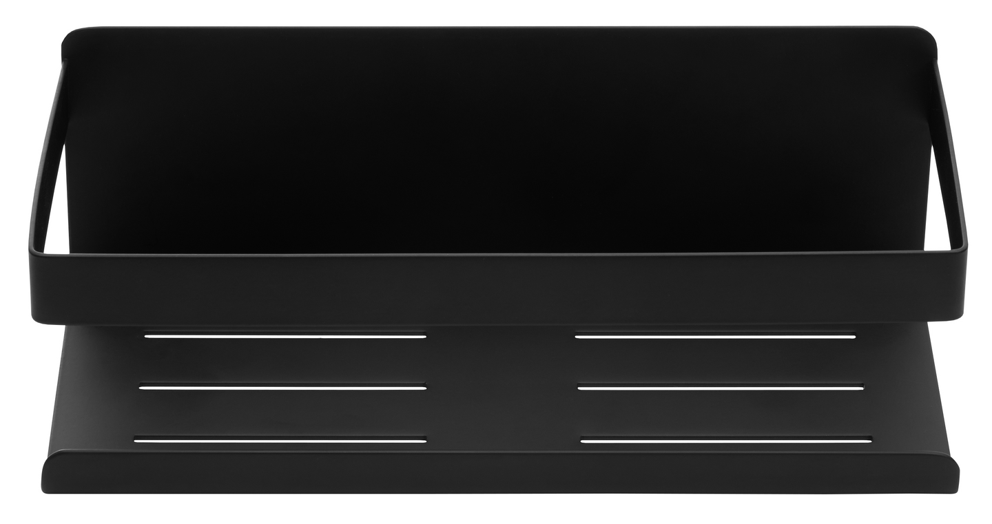 Suihkuhylly Cello Geo 23cm ruostumaton teräs mattamusta