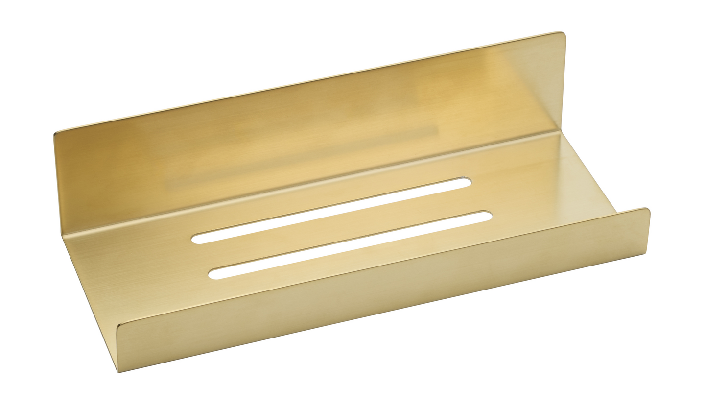 Suihkuhylly Cello Lin 25cm ruostumaton teräs messinki