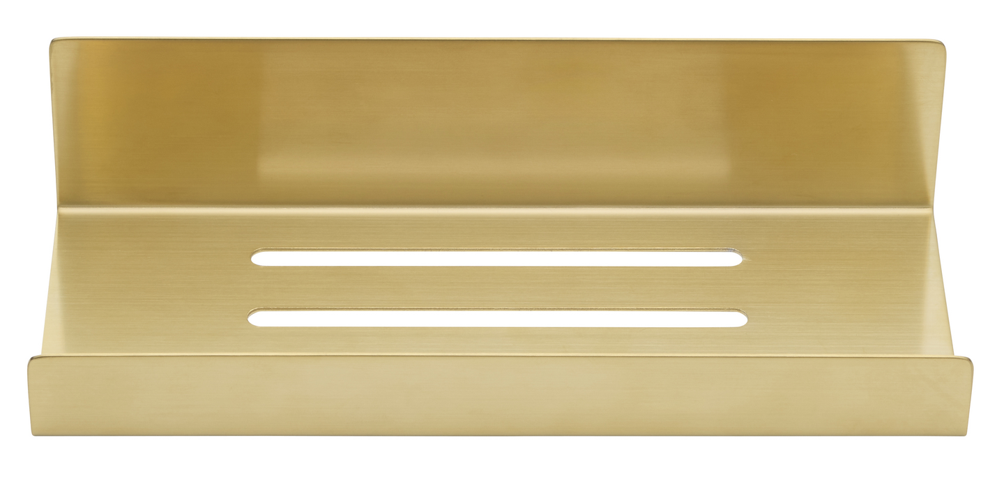 Suihkuhylly Cello Lin 25cm ruostumaton teräs messinki