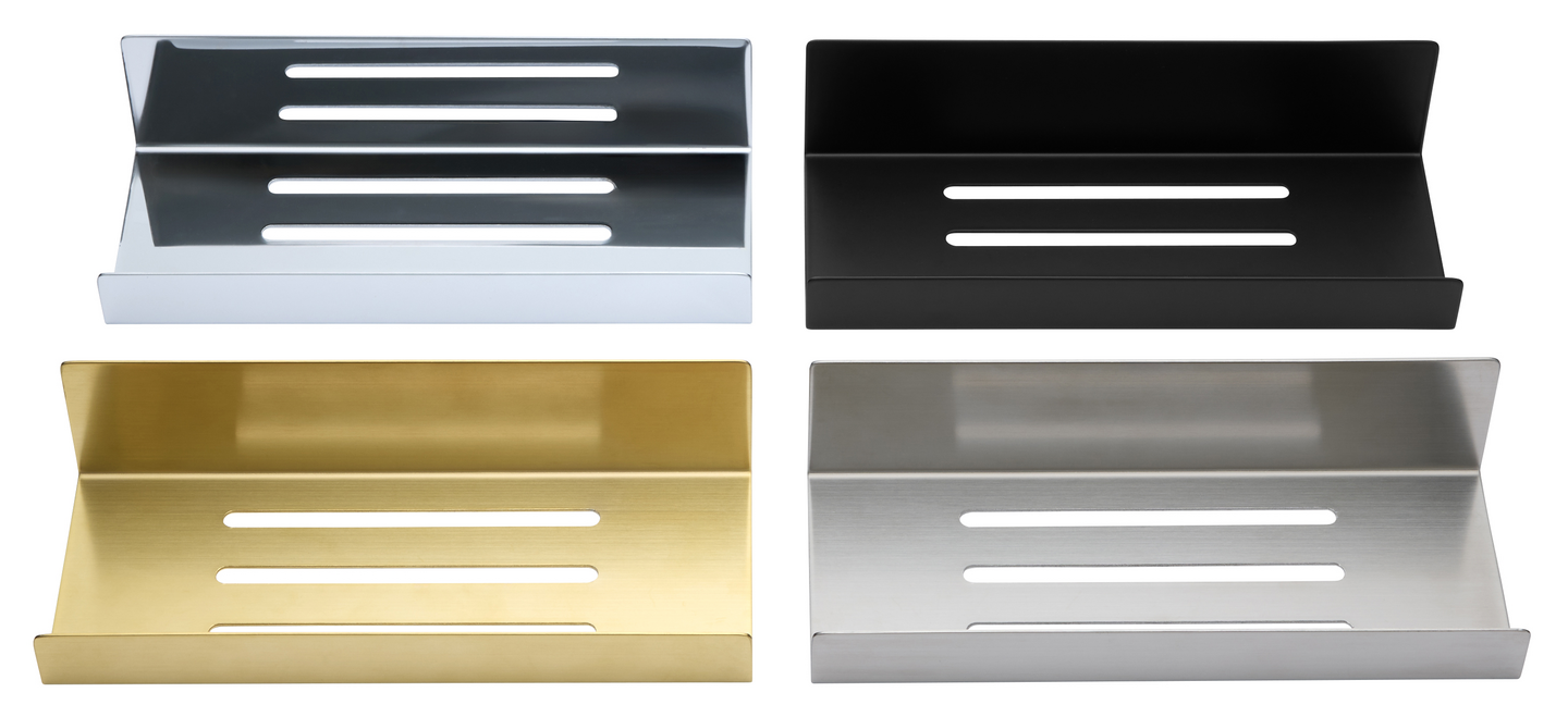 Suihkuhylly Cello Lin 25cm ruostumaton teräs harjattu