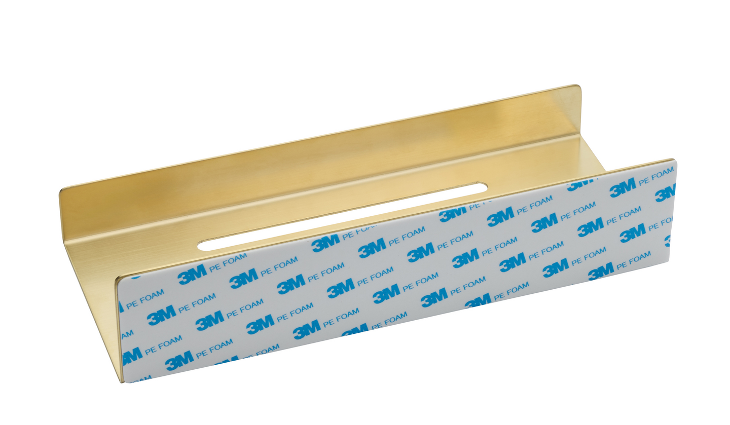 Suihkuhylly Cello Lin 25cm ruostumaton teräs messinki