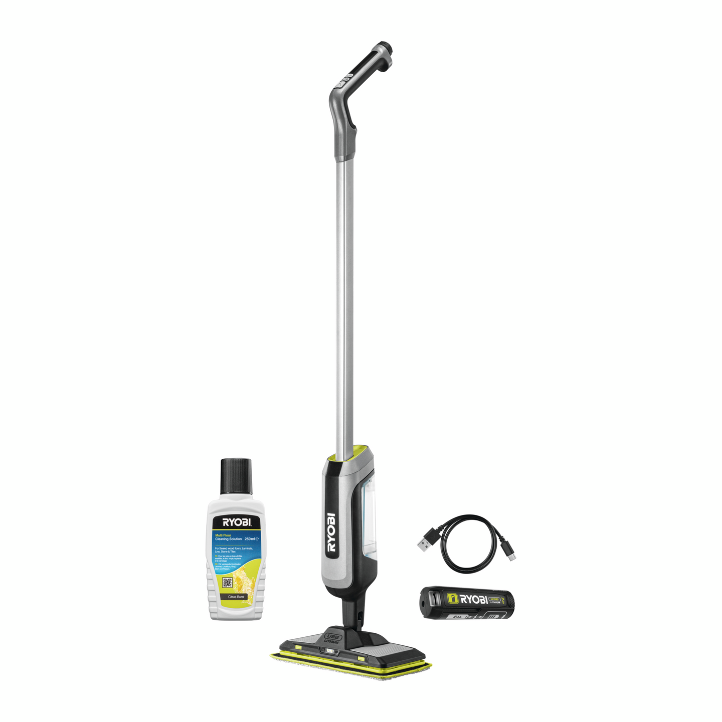 Spray-moppi Ryobi RSM4-120G 4V USB-Lithium-sarja 2,0Ah akulla