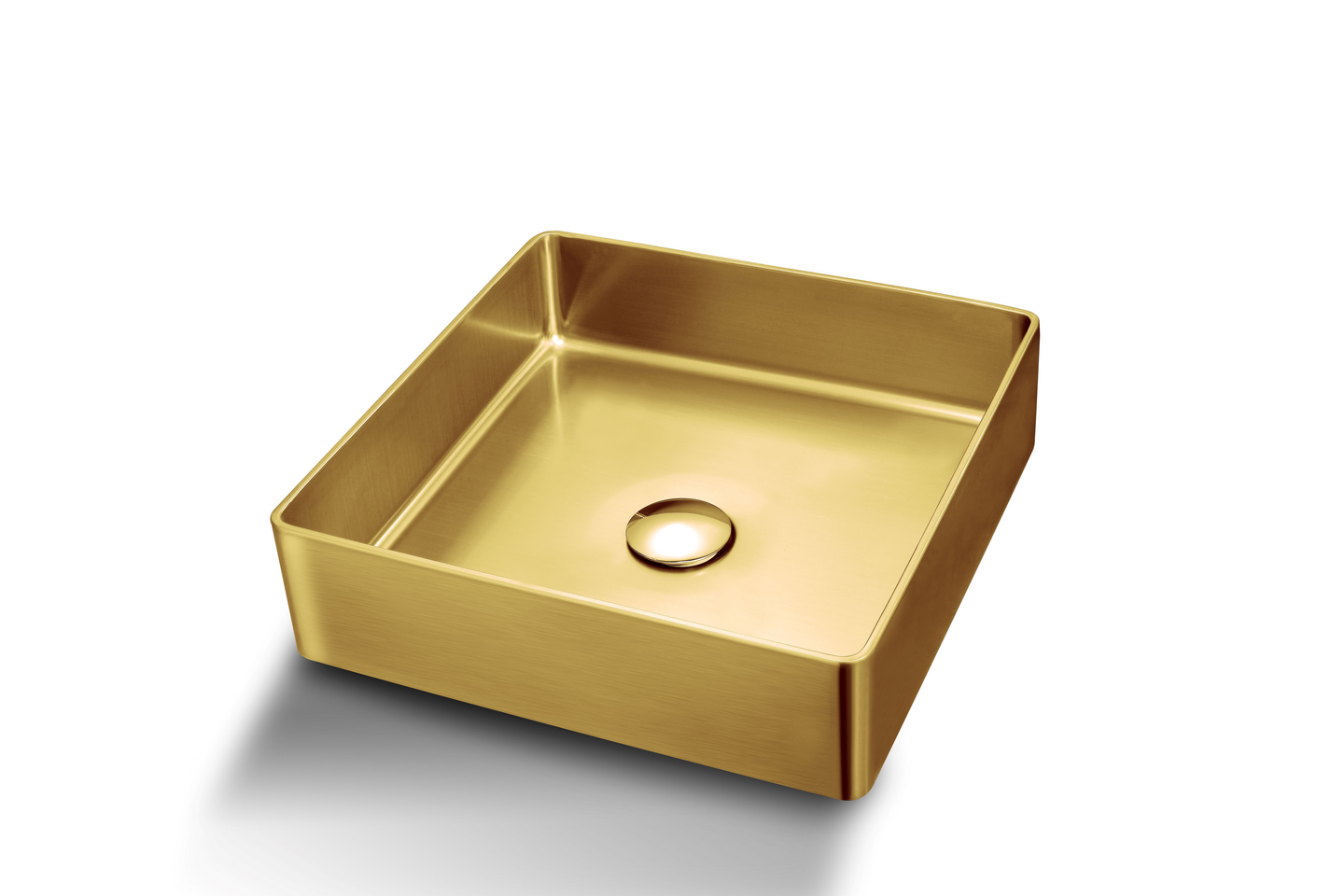 Malja-allas Tammiholma Inox RST harjattu kulta 400x400mm