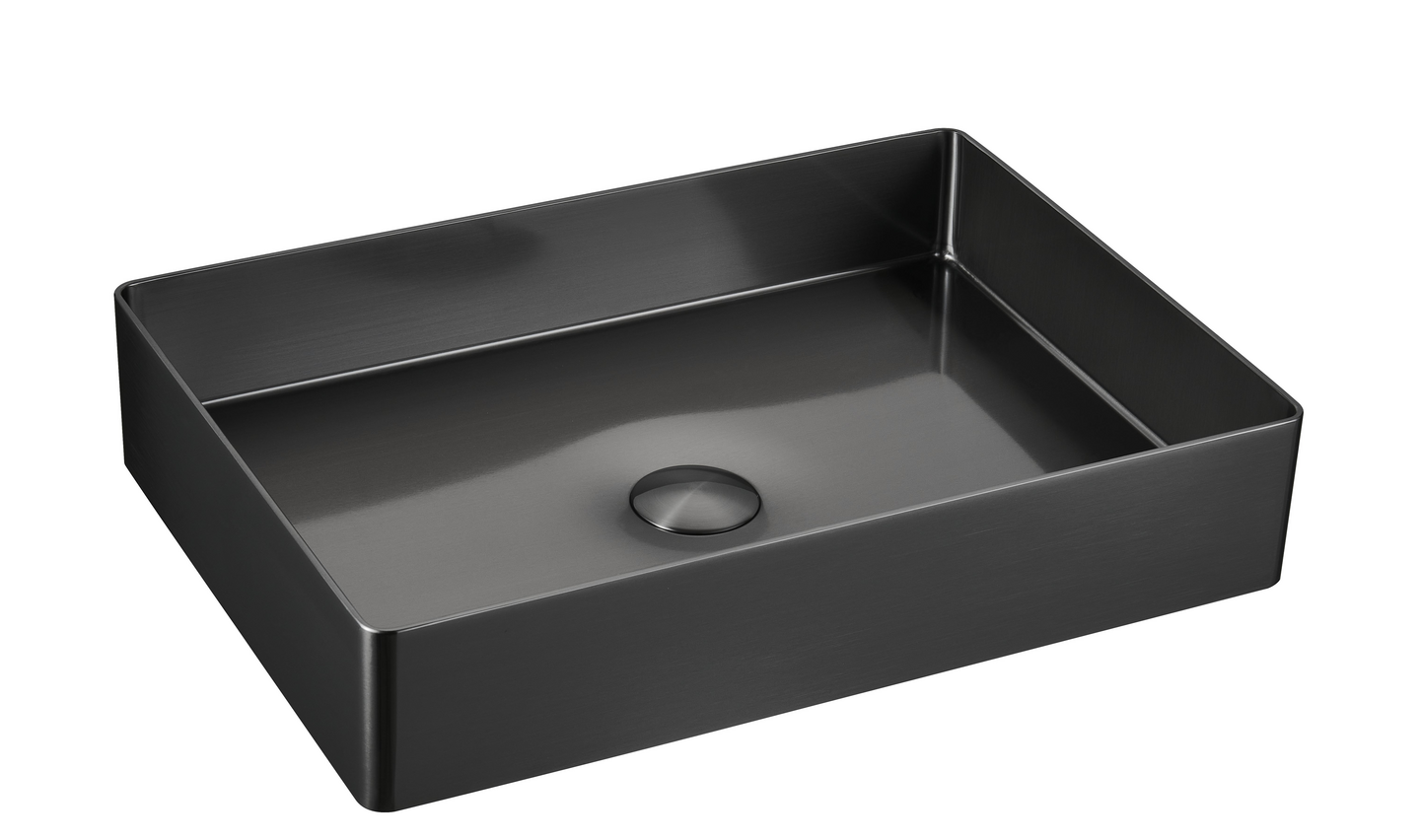 Malja-allas Tammiholma Inox RST gun metal 500x350mm