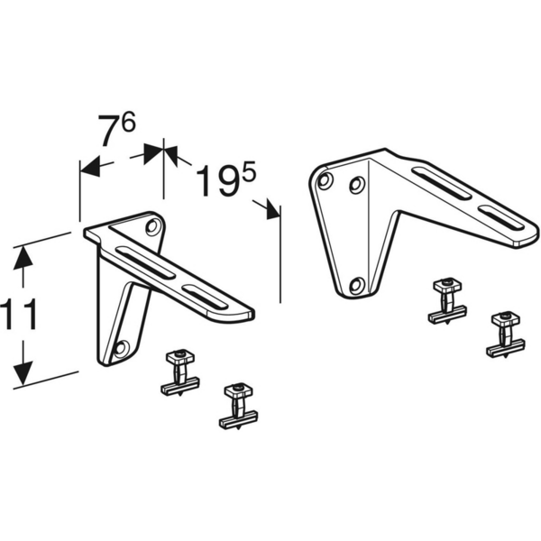 Pesualtaan kannake Ido 502.666.00.1 195mm