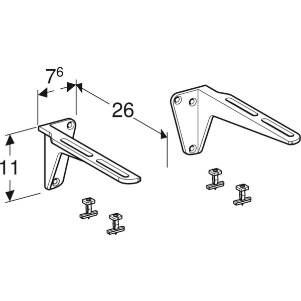 Pesualtaan kannake Ido 502.668.00.1 260mm