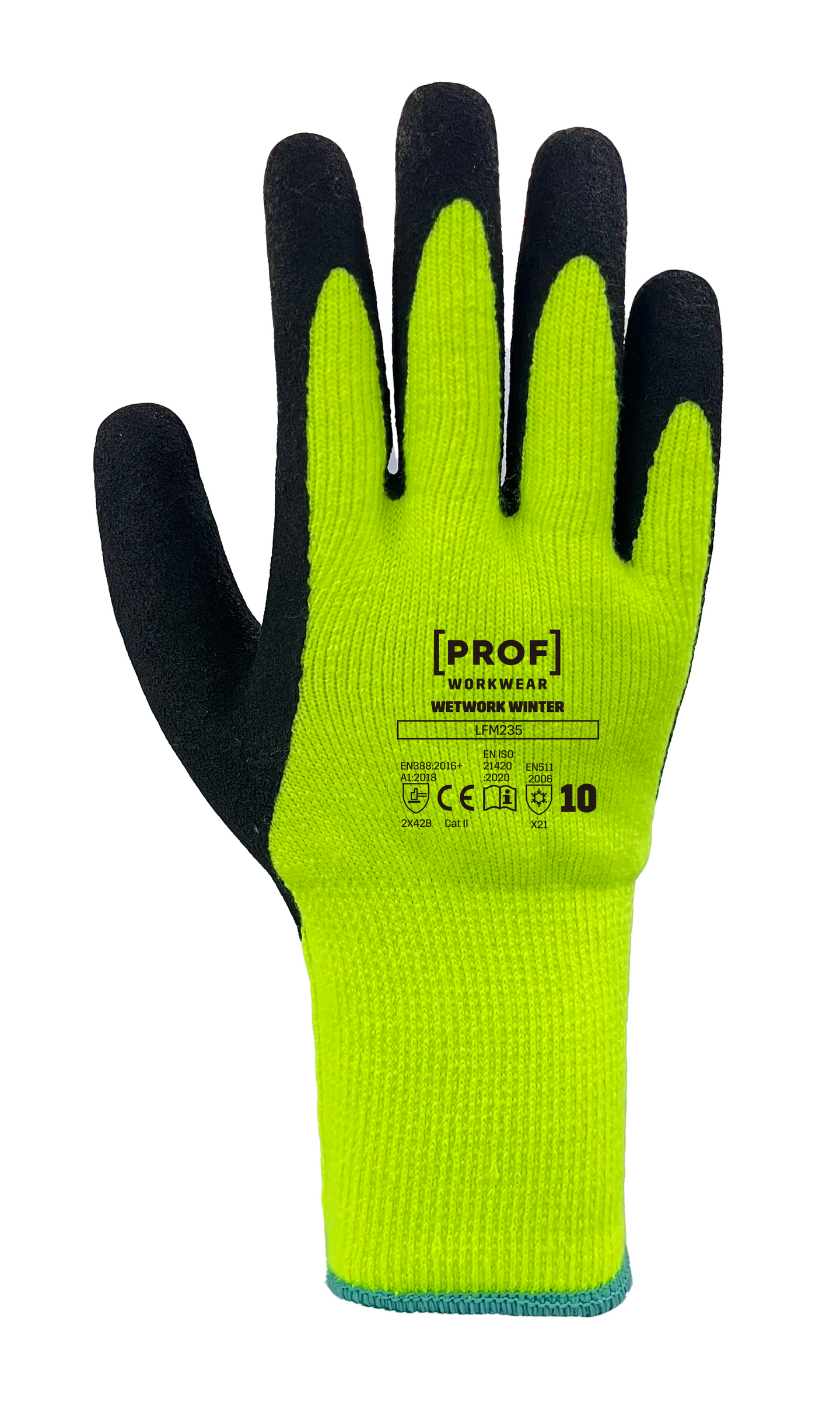 Käsineet PROF Polar Latex LFM134 keltainen