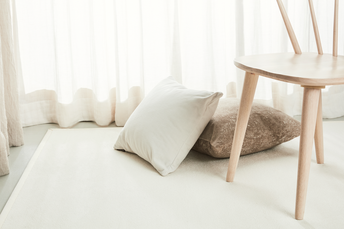 Matto O&O Plaza valkoinen lankakantattu