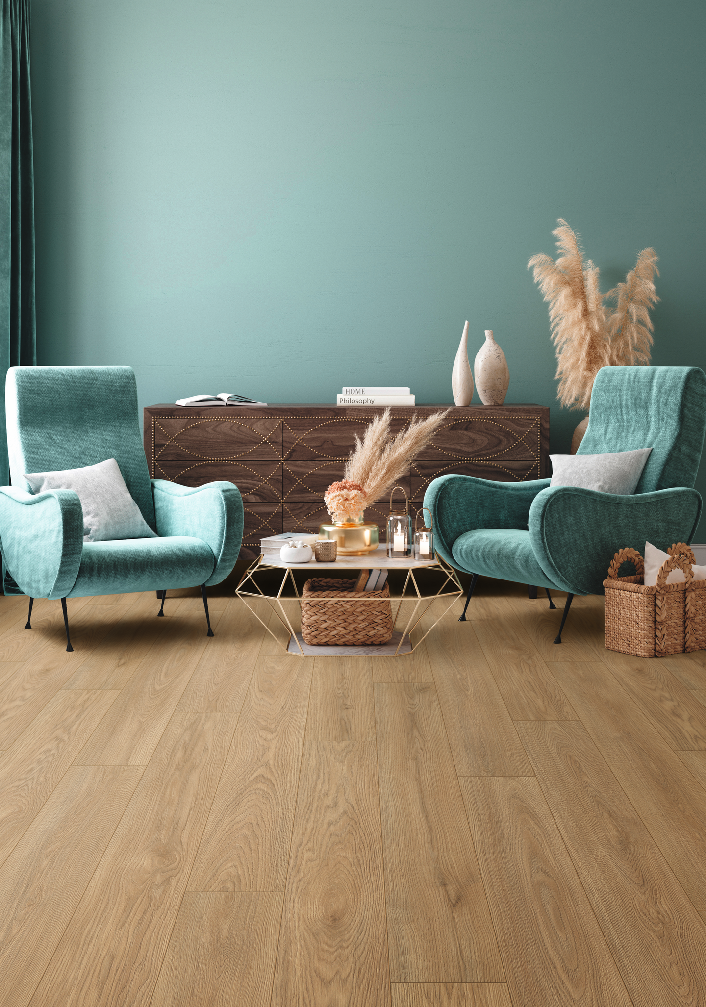 Laminaatti Premium Wheat Comfort Oak 1288X195X8+1mm KL32 V4 K638 2,01m²
