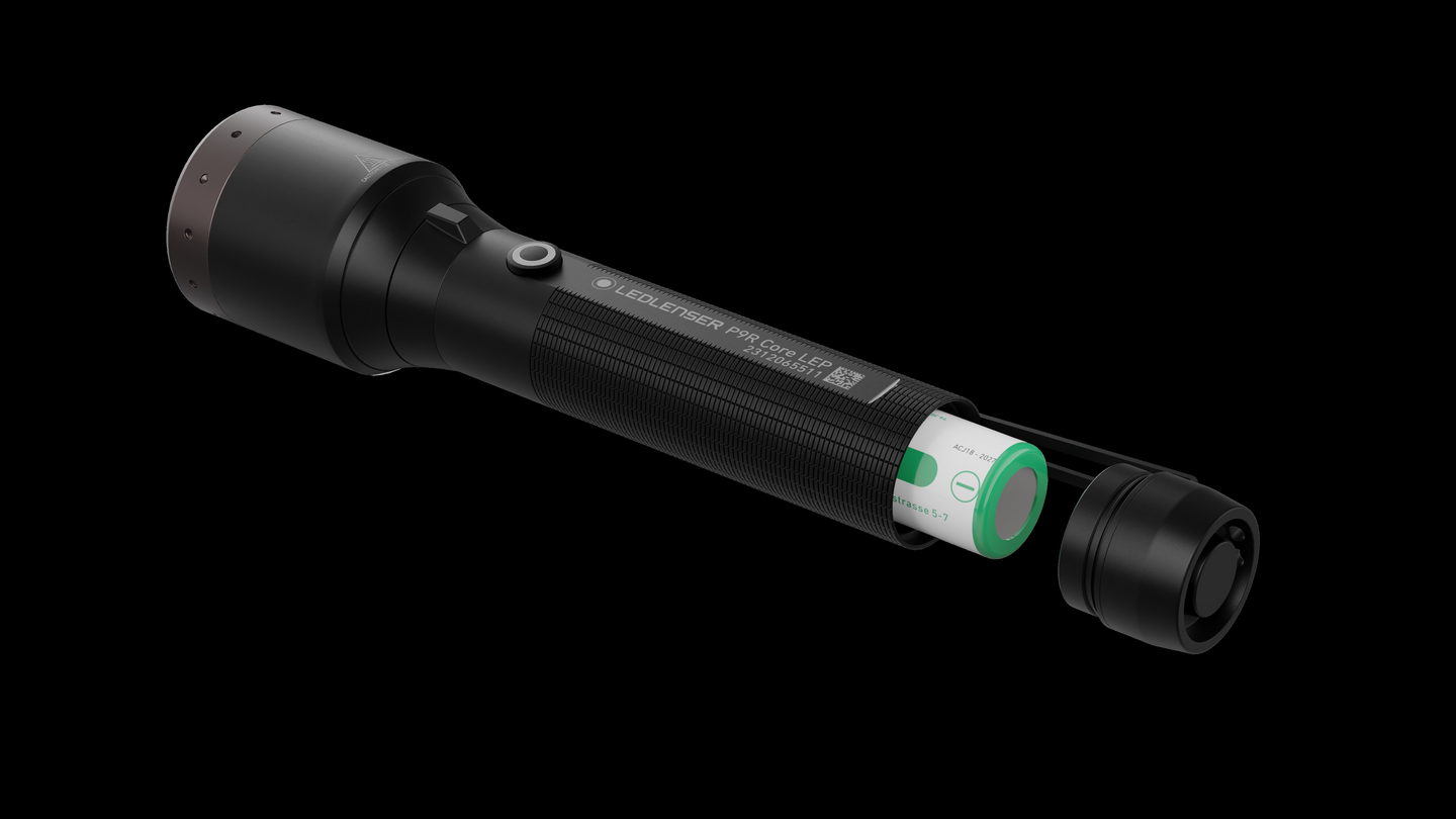 Taskulamppu Ledlenser P9R Core LEP musta 400lm ladattava