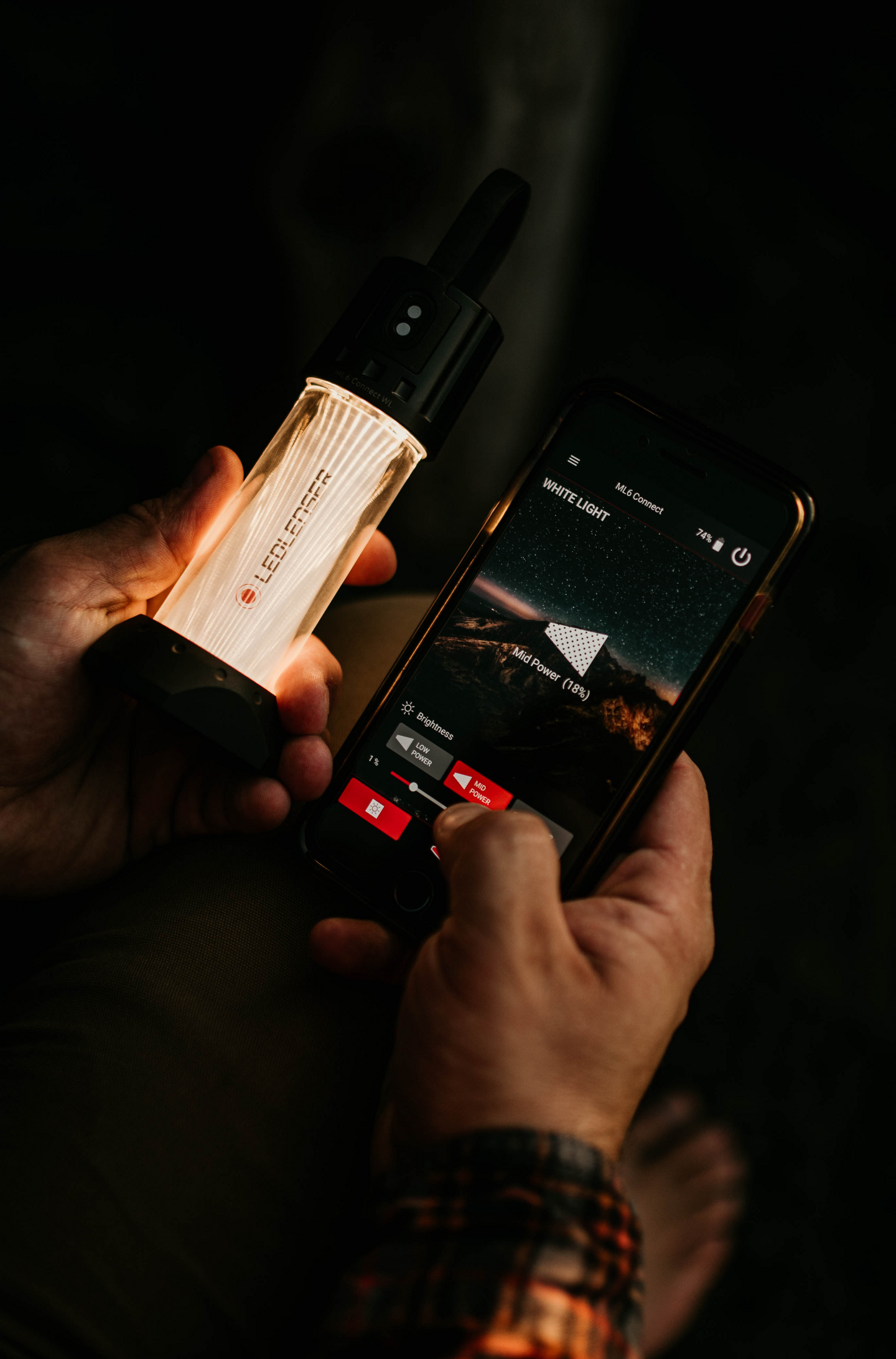 Led-lyhty Ledlenser ML6 Connect lämmin valo musta 750lm ladattava