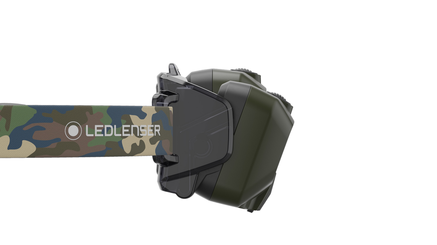 Otsalamppu Ledlenser HF8R Core RGB camo 1600lm ladattava