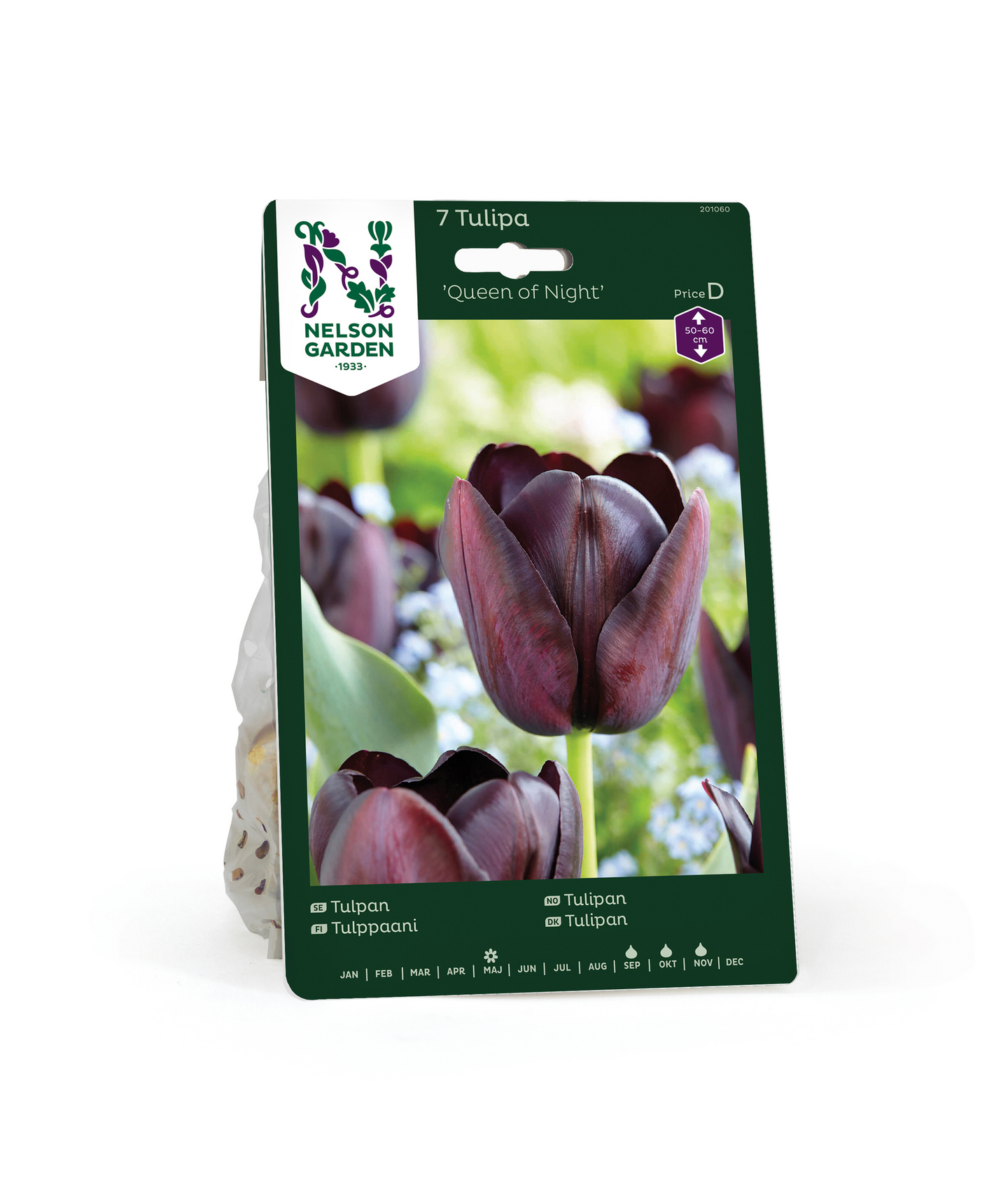 Tulppaani Tulipa Queen Of Night Nelson Garden 7kpl