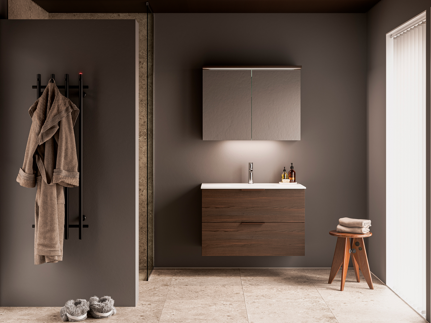 Peilikaappi Temal Highlight 3 ovea oikea pistorasia oikealla