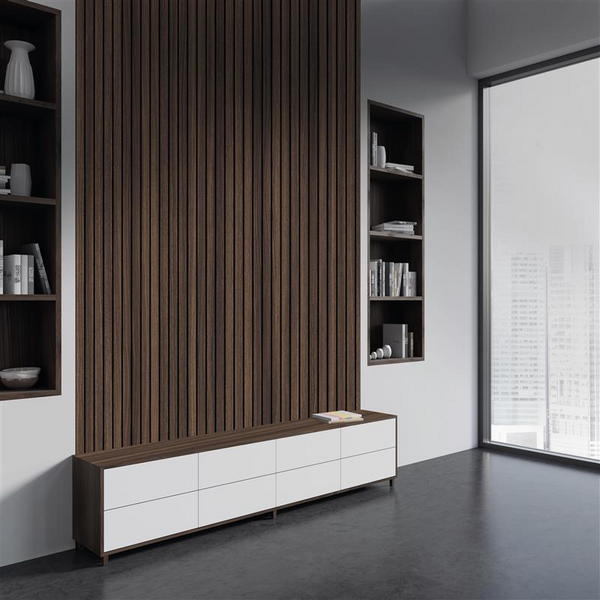 Akustiikkarimapaneeli 17x600x2600mm pähkinä