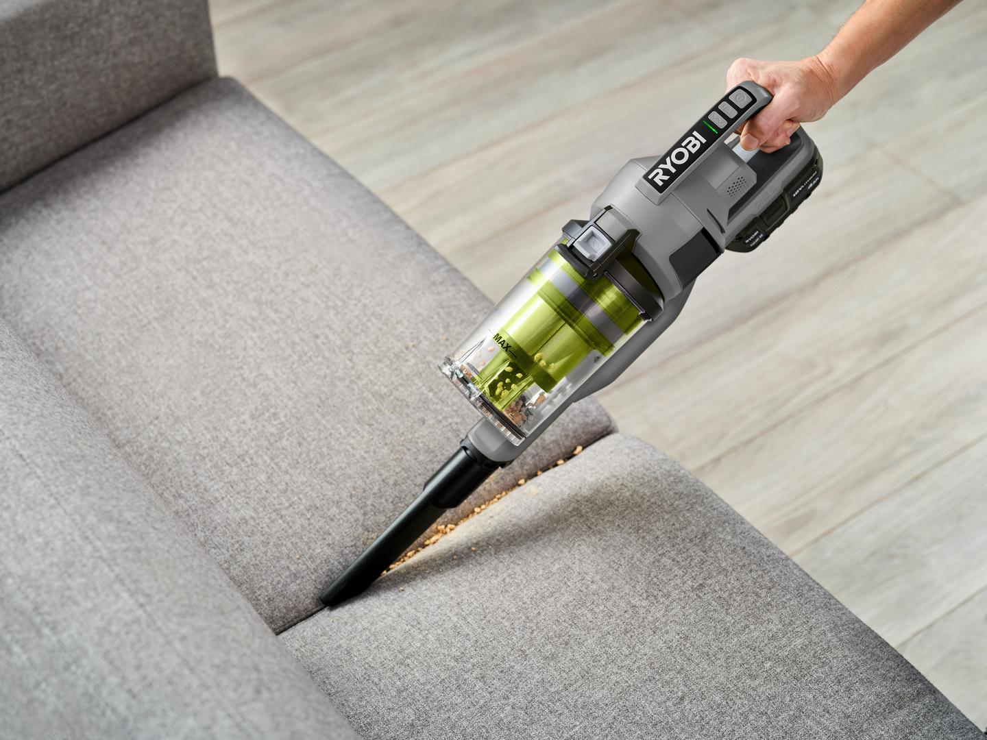 Varsi-Imuri Ryobi RSVS18-1X40GL 1x4,0Ah akku karvanpoistosuulakkeella