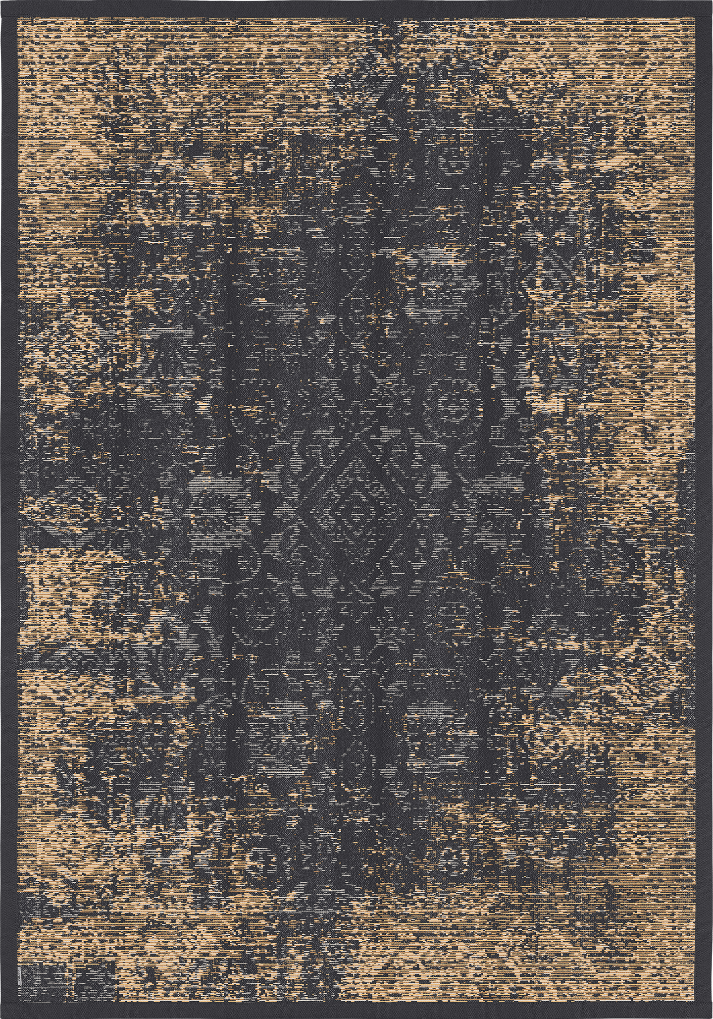 Sisustusmatto Taival tummanharmaa/kulta 140x200 cm