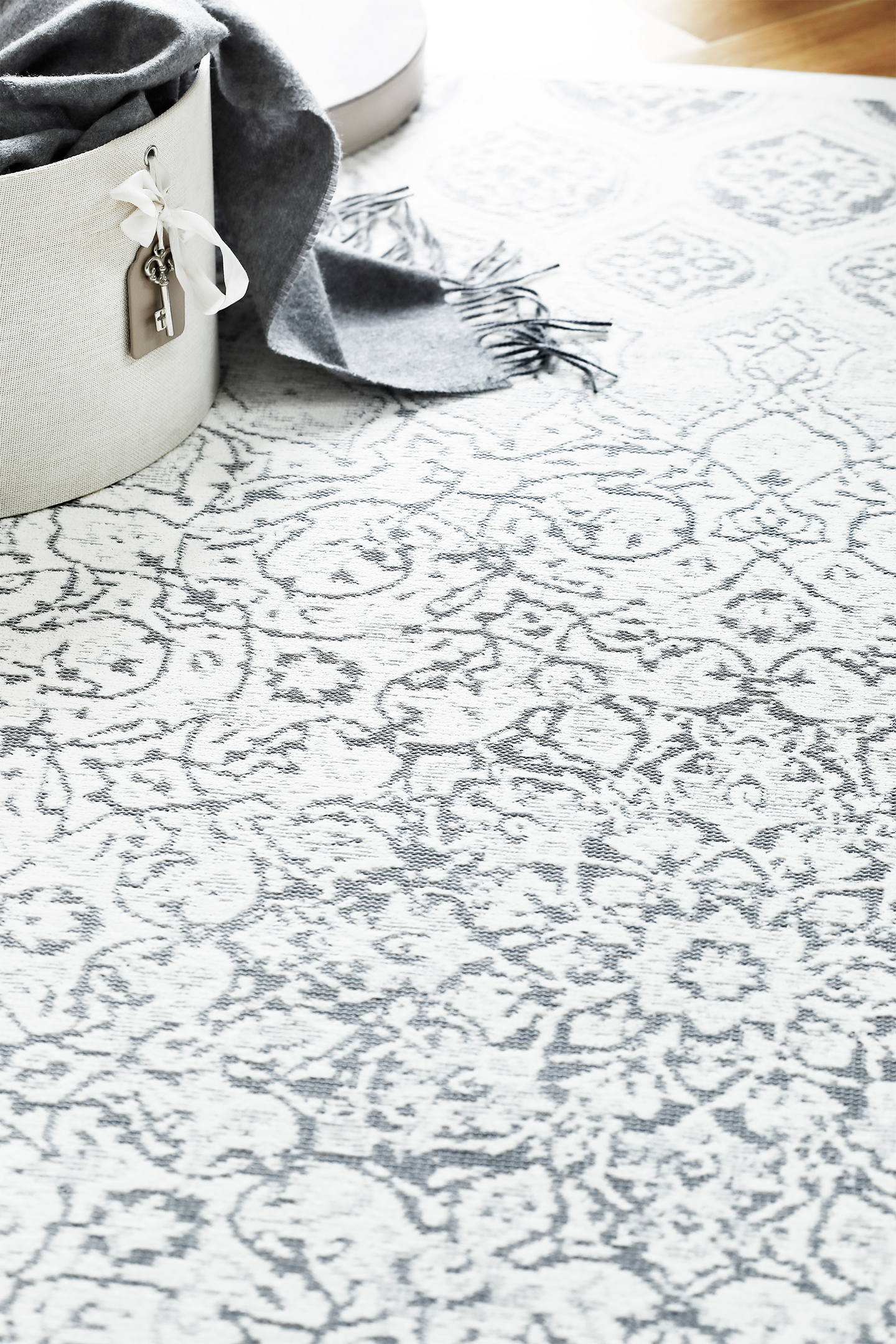 Sisustusmatto Odysseia valkoinen/harmaa 140x200 cm