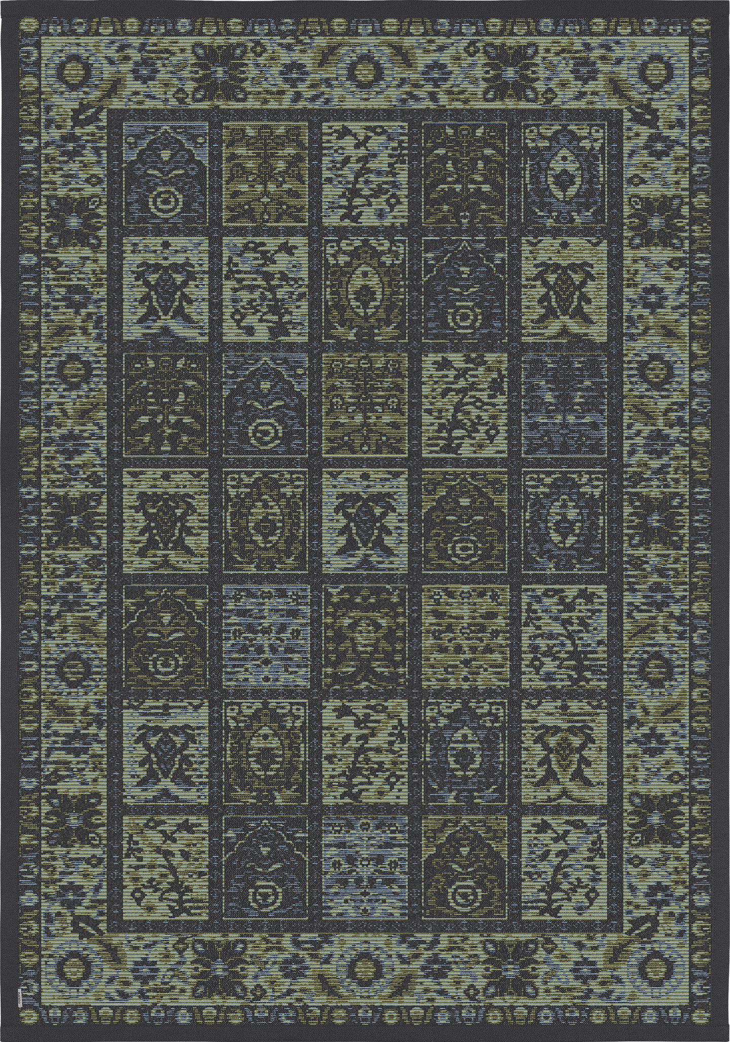 Sisustusmatto Kulkuri tummanharmaa/sinivihreä 160x230 cm