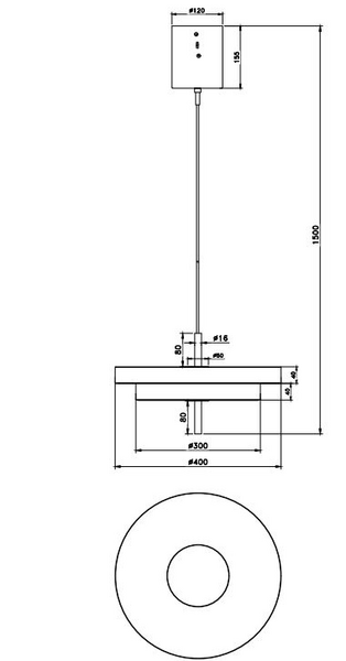 Riippuvalaisin TRIO Keaton led 1-osainen 40cm lämmin harmaa