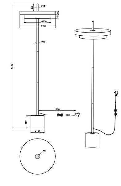 Lattiavalaisin TRIO Keaton led 21W 2400lm harmaa