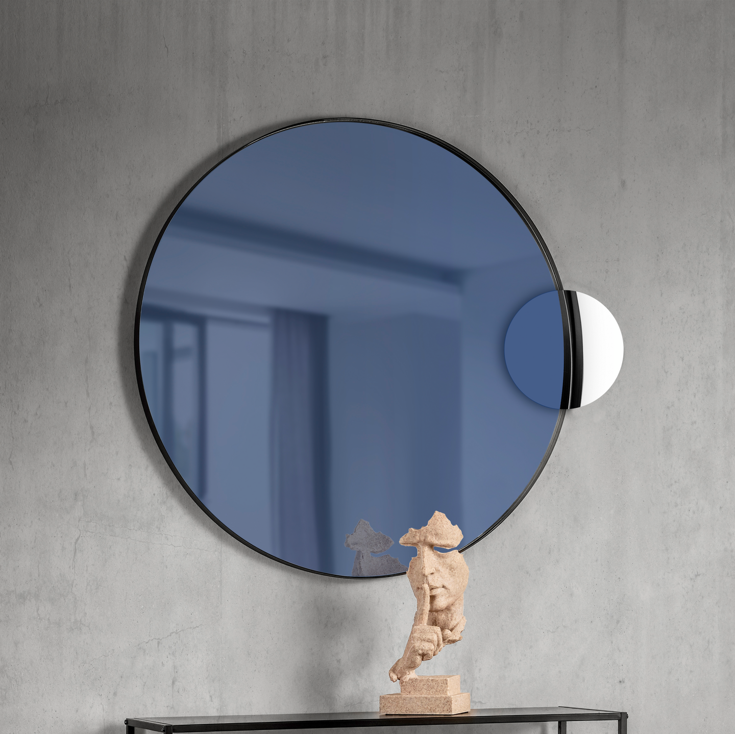 Peili M&M Britta 80cm musta sinisellä peililasilla