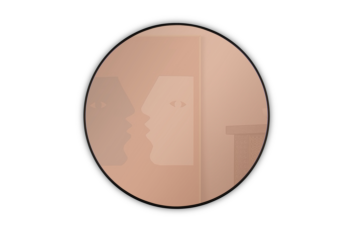 Peili M&M Britta 80cm musta ruusukultaisella peililasilla