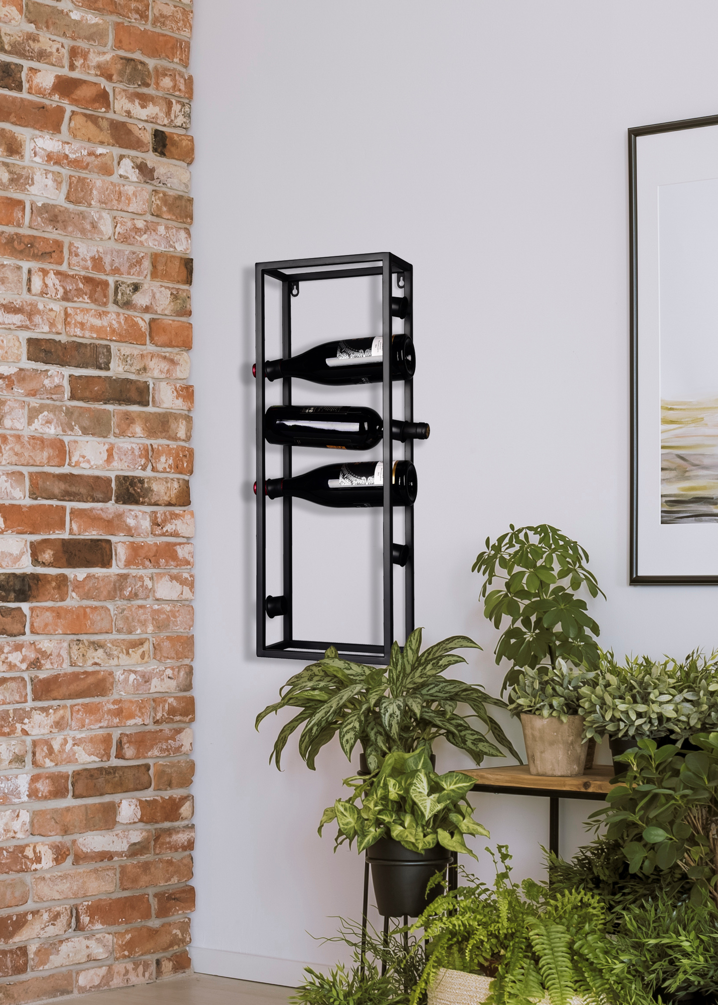 Viinipulloteline M&M Anna 25x70cm musta