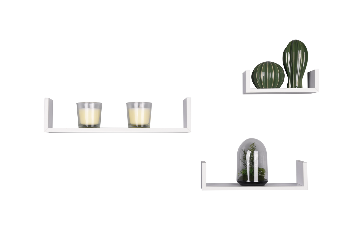 Seinähyllysetti M&M Ava 3-pack valkoinen