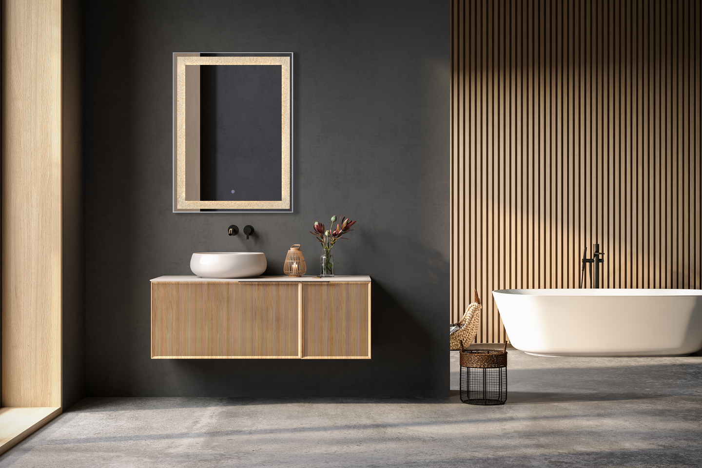 Valopeili M&M Hermine 60x80cm peililasi/glitter IP20