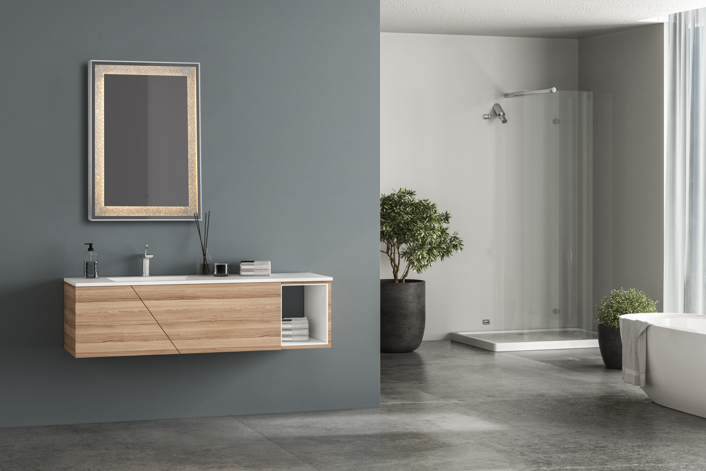 Valopeili M&M Hermine 50x70cm peililasi/glitter IP20